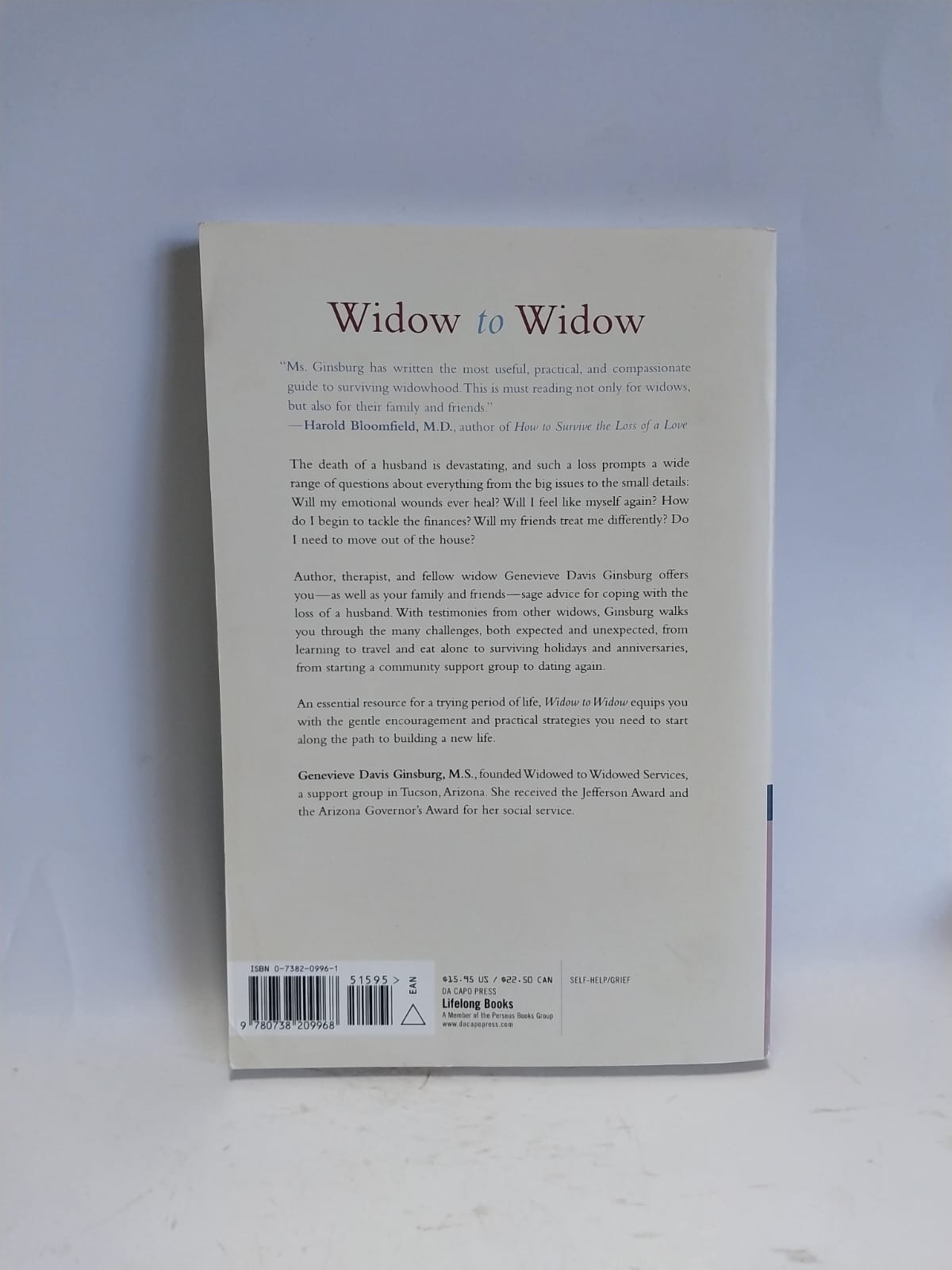 Davis Ginsburg, Genevieve - WIDOW TO WIDOW