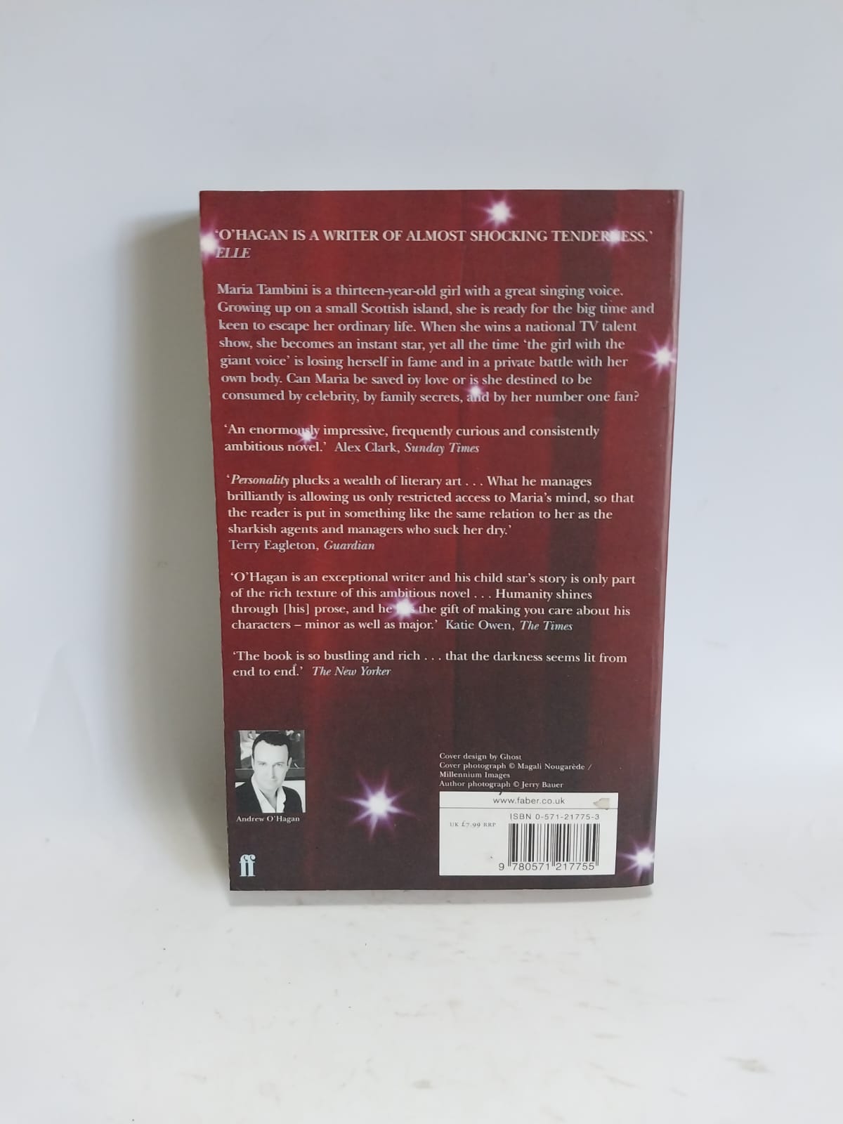 O' Hagan, Andrew - PERSONALITY