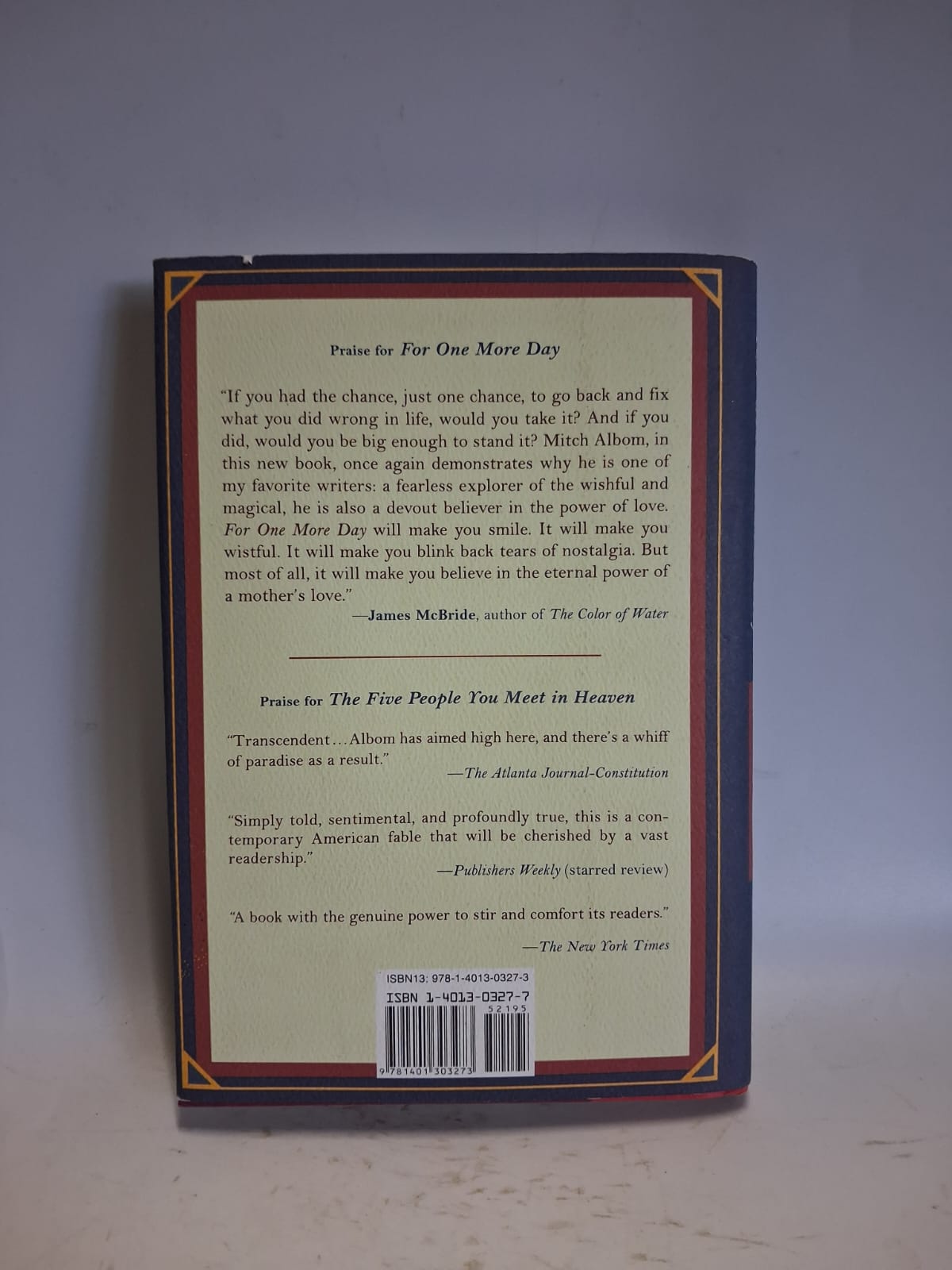 Albom, Mitch - FOR ONE MORE DAY