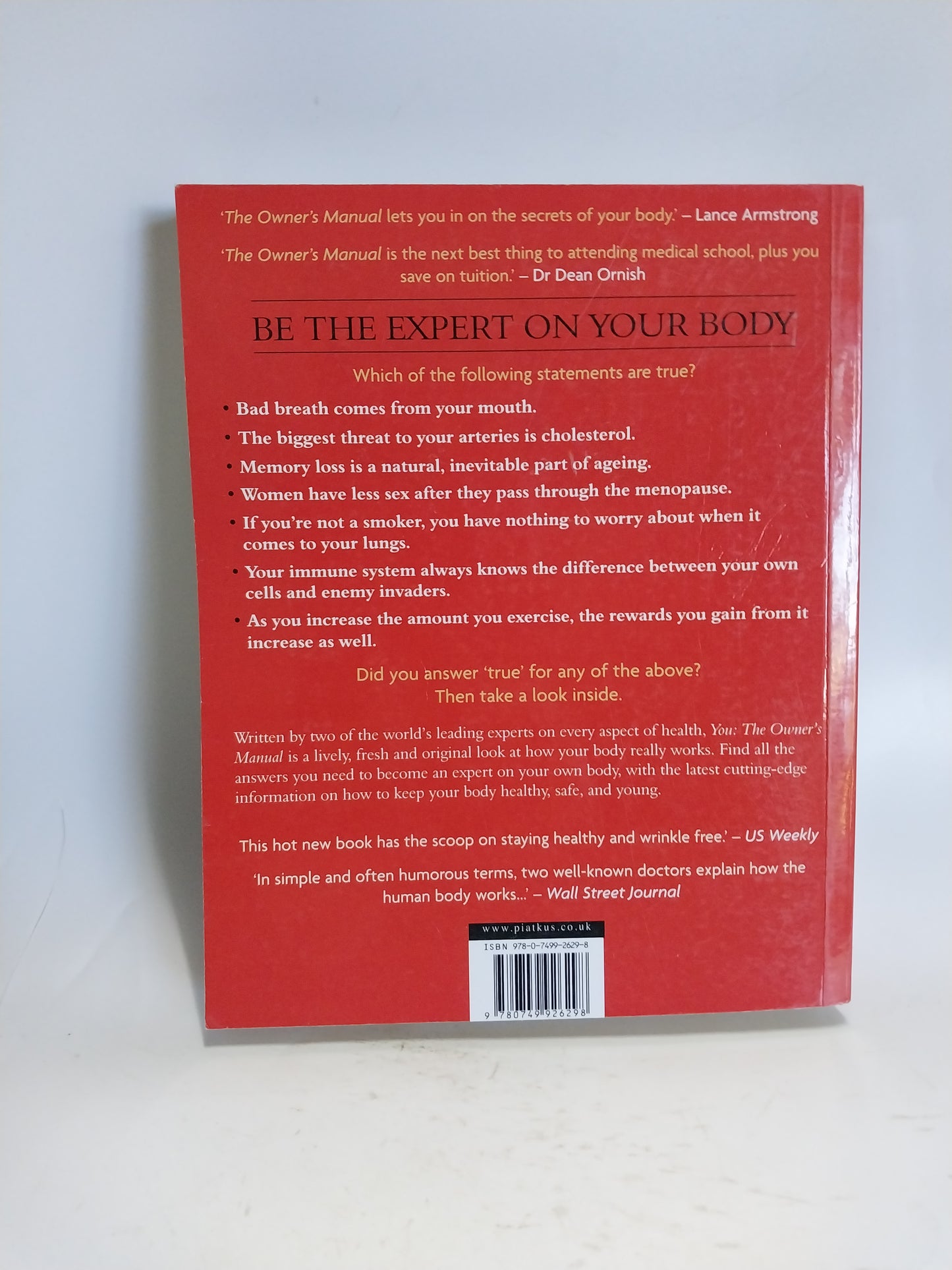 F. Roizen, Michael - YOU: THE OWNER'S MANUAL