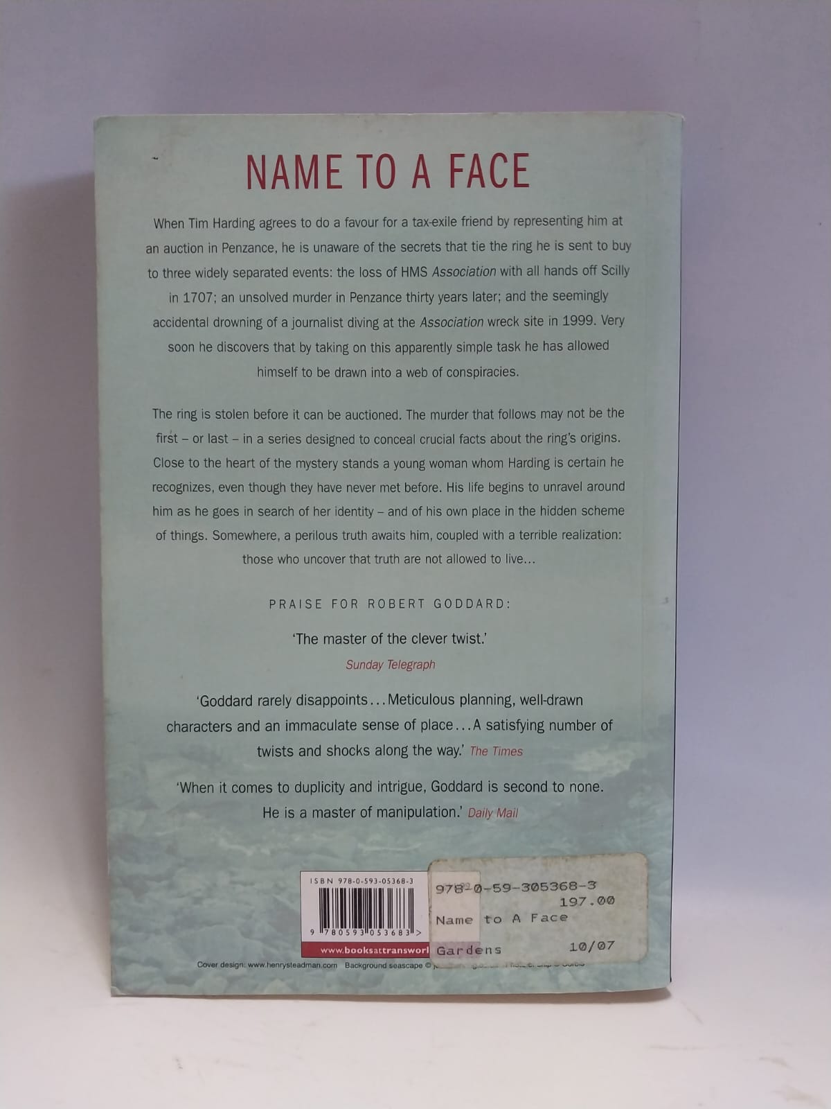 Goddard, Robert - NAME TO A FACE