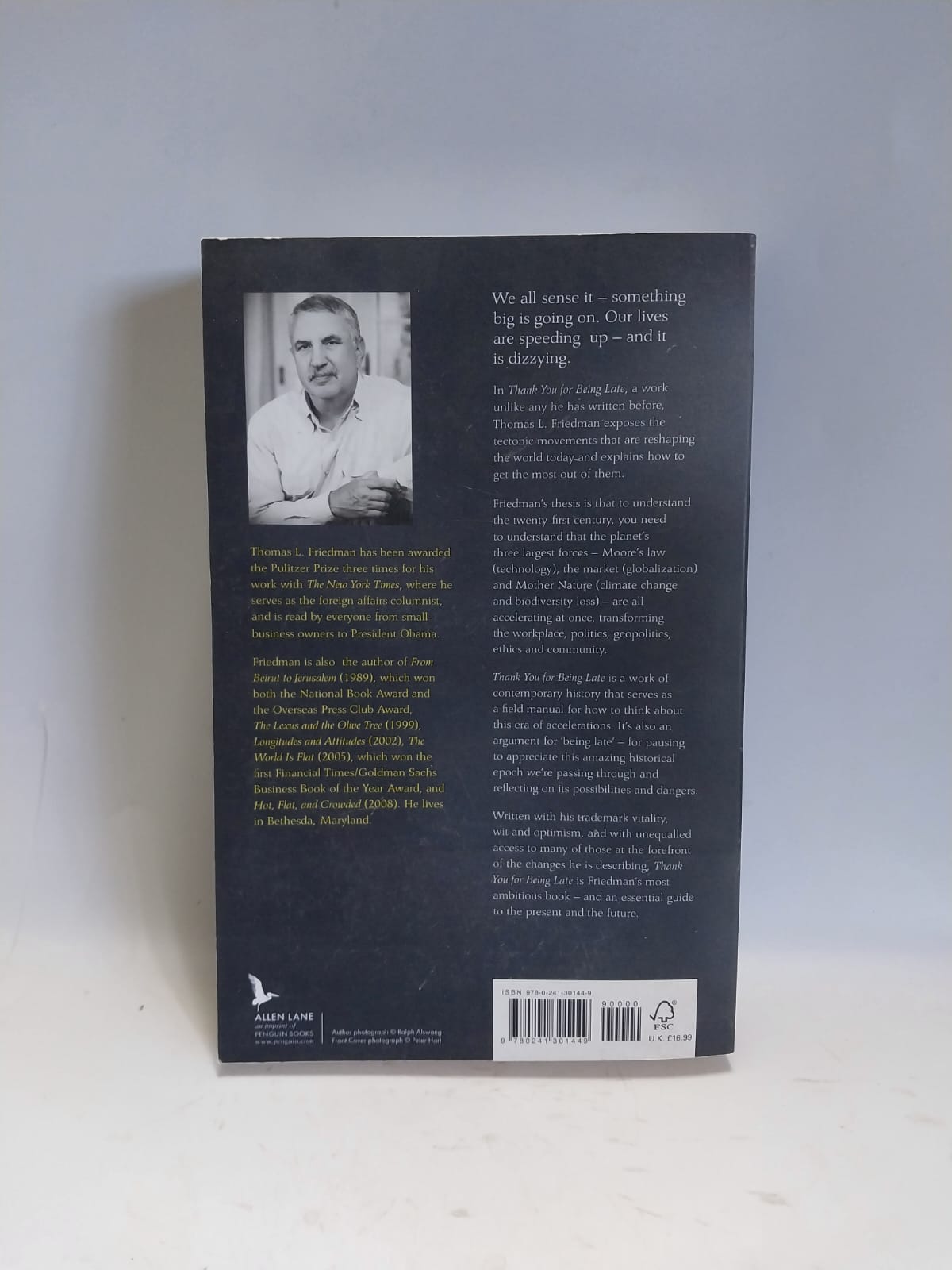 L. Friedman, Thomas - THANK YOU FOR BEING LATE