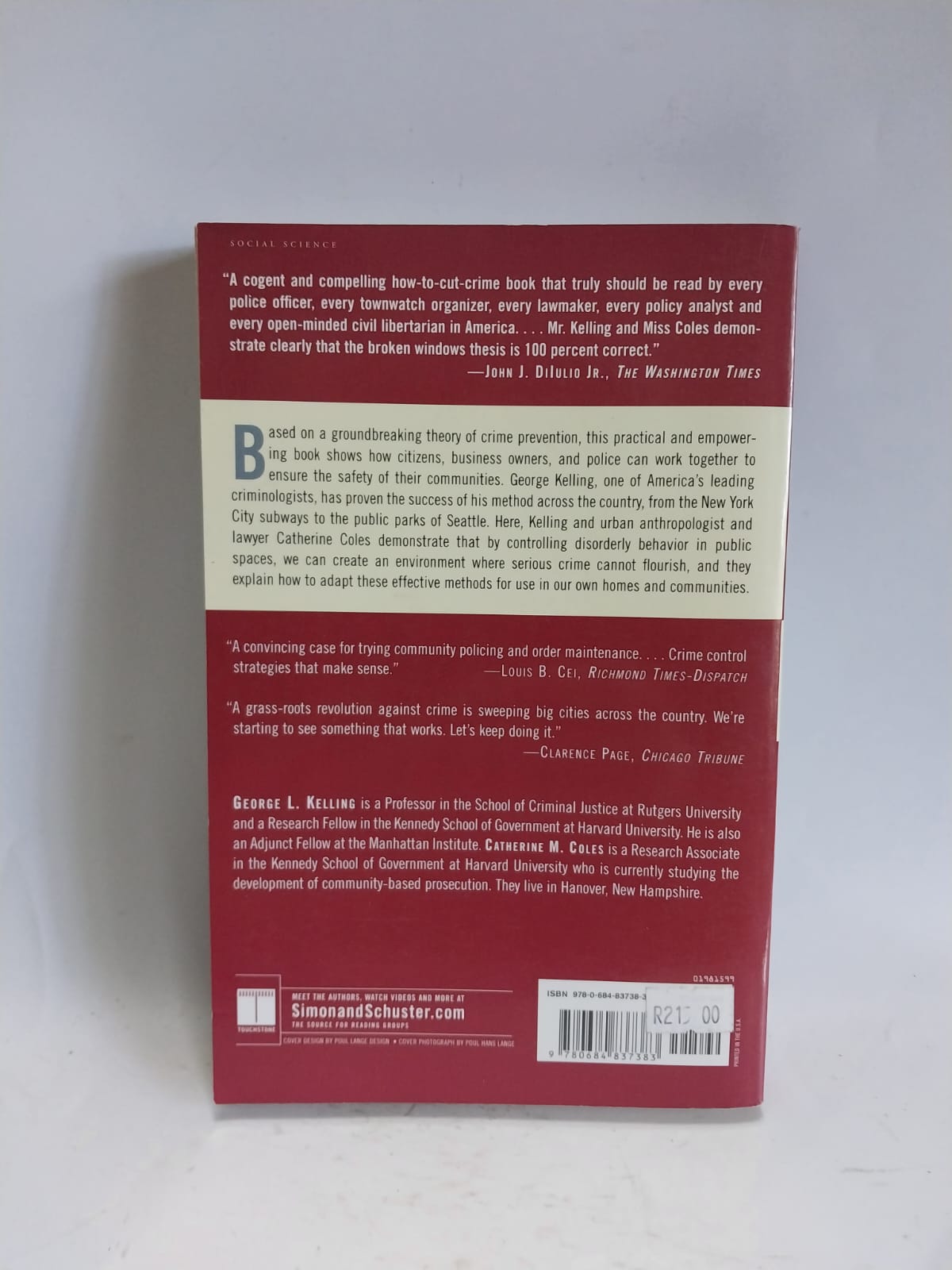 L. Kelling, George - FIXING BROKEN WINDOWS