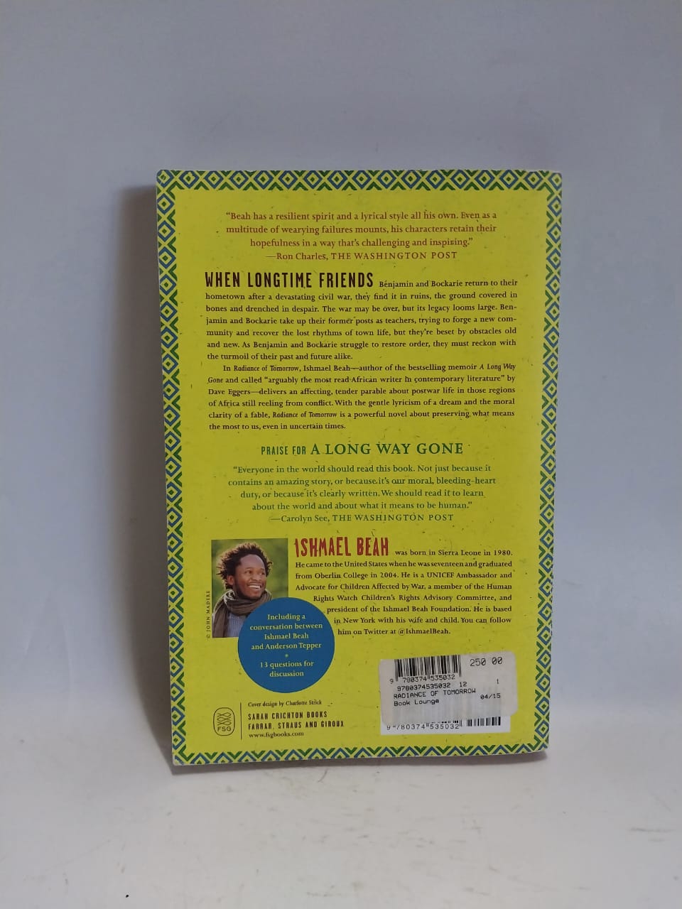 Beah, Ishmael - RADIANCE OF TOMORROW