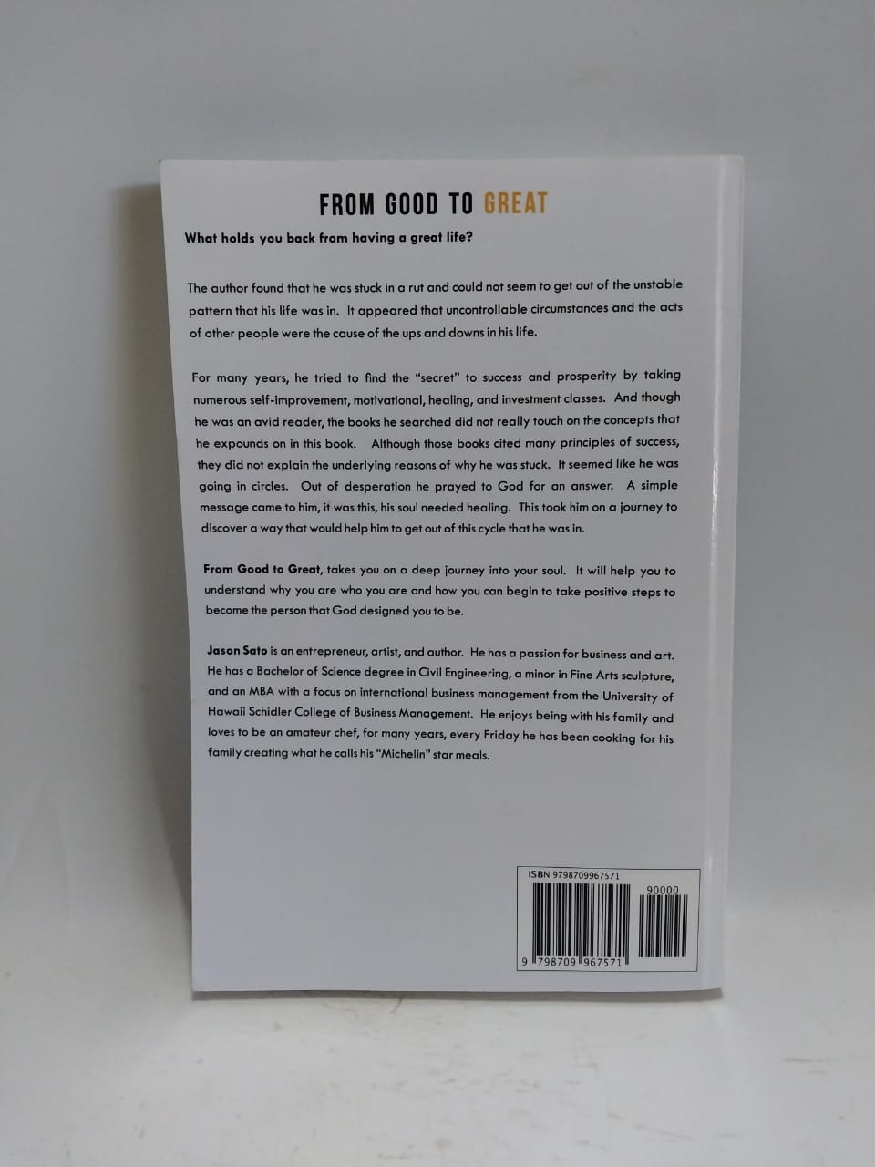 H Sato, Jason - FROM GOOD TO GREAT