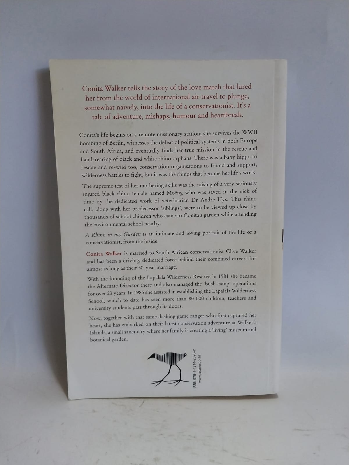 Walker, Conita - A RHINO IN MY GARDEN