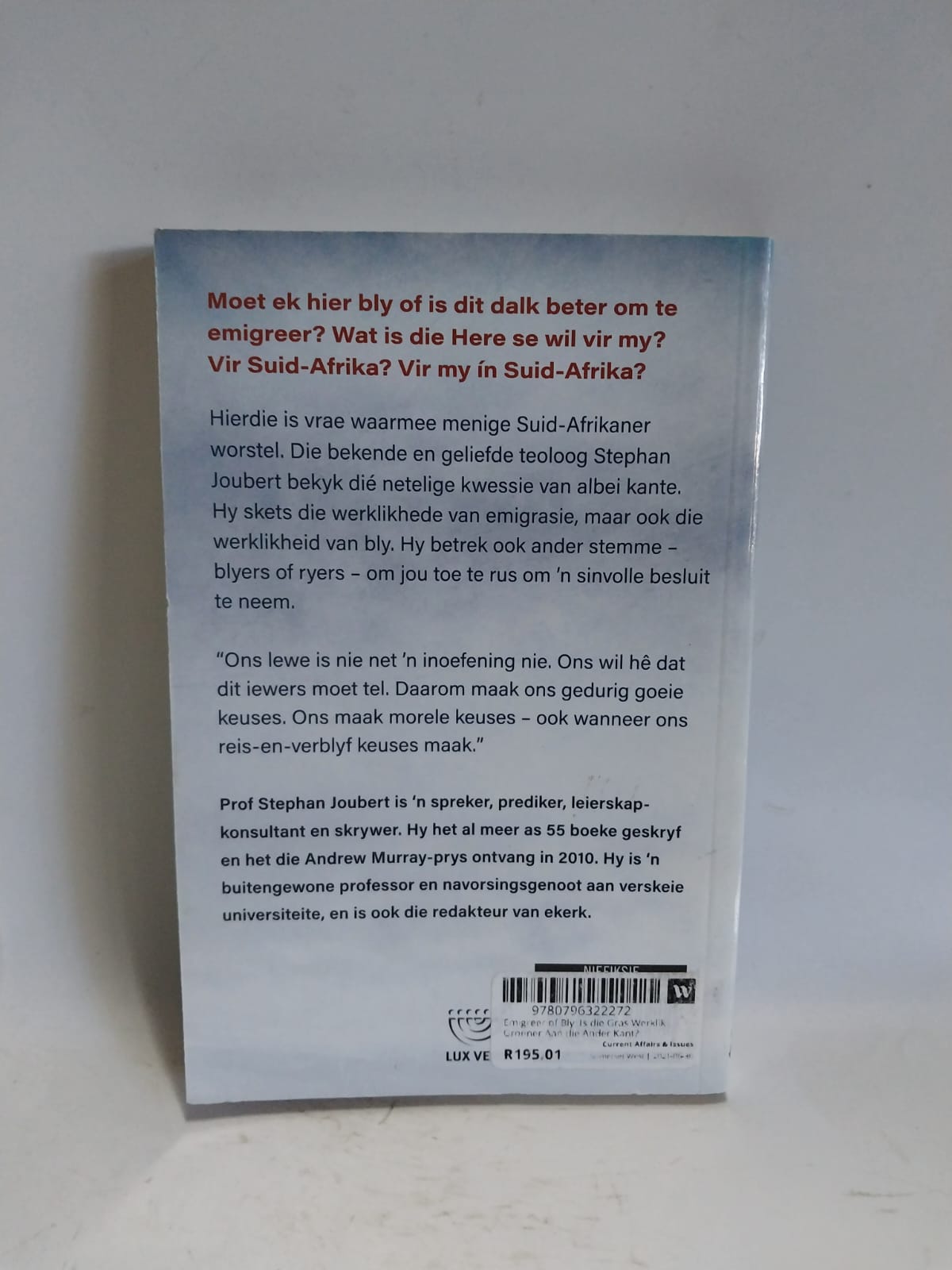 Joubert, Stephen - EMIGREER OF BLY