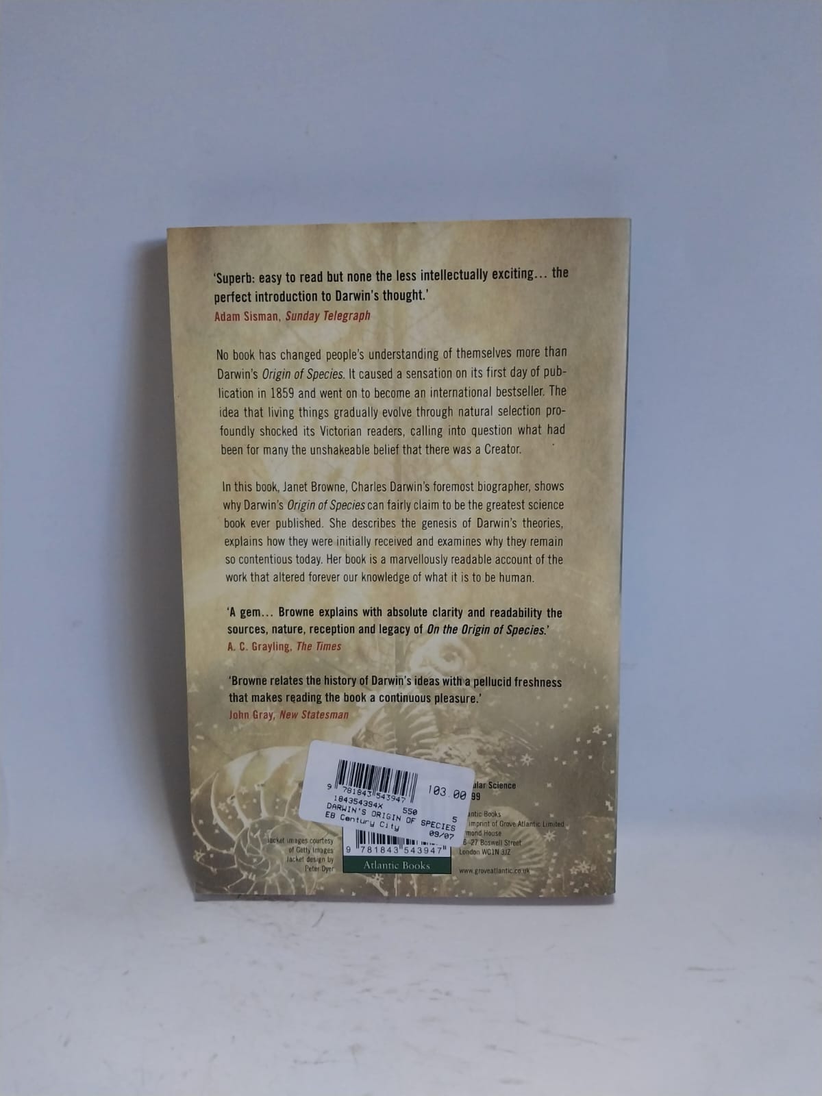 Browne, Janet - DARWIN'S ORIGIN OF SPECIES