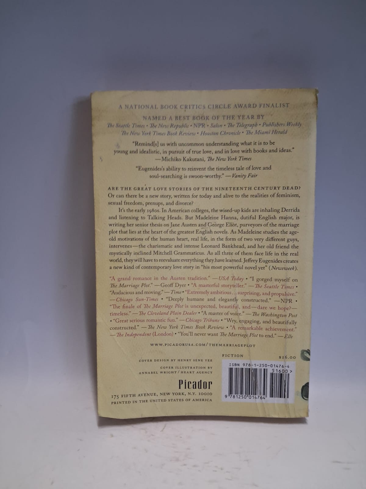 Eugenides, Jeffrey - THE MARRIAGE PLOT
