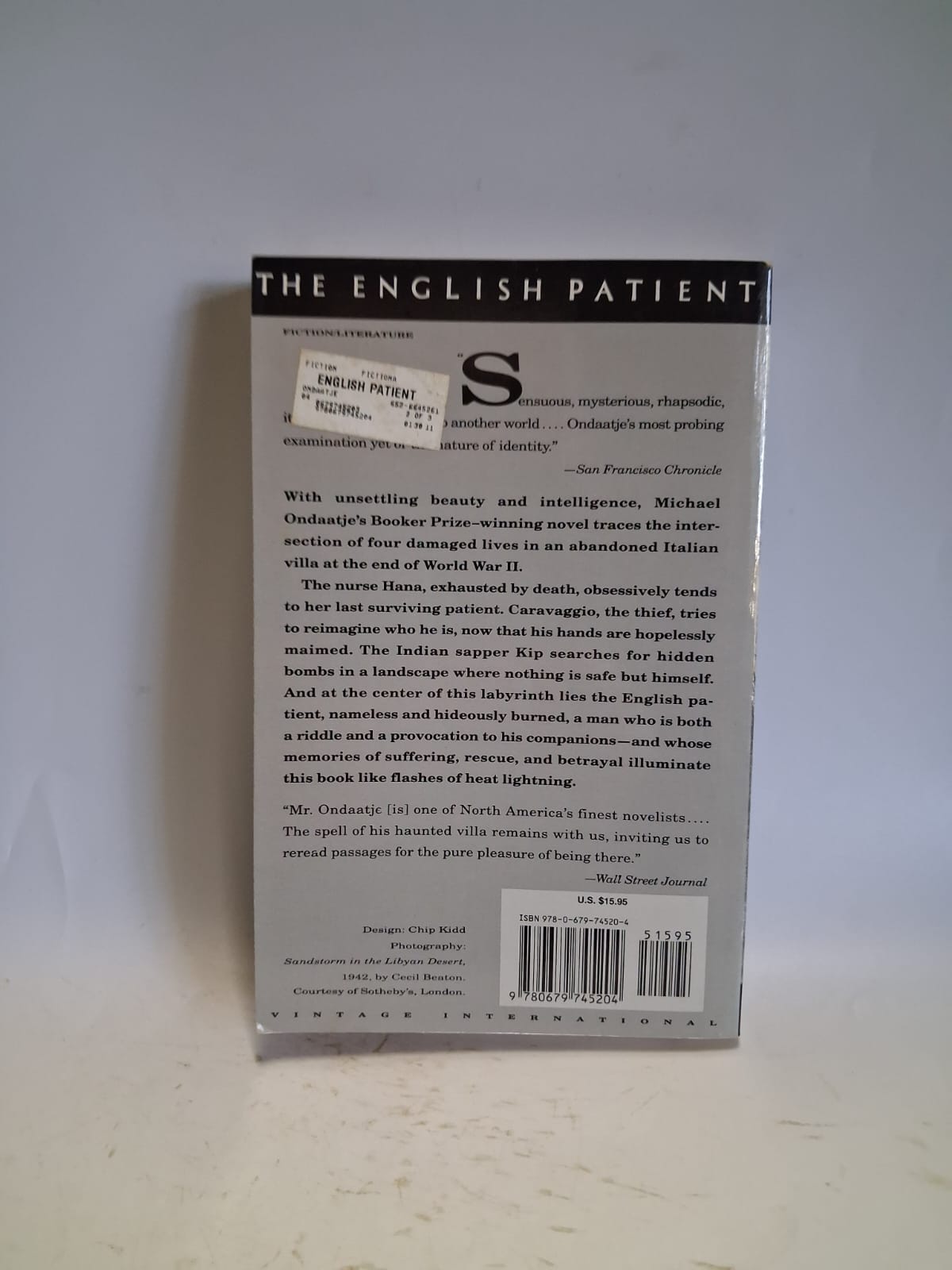 Ondaatje, Michael - THE ENGLISH PATIENT