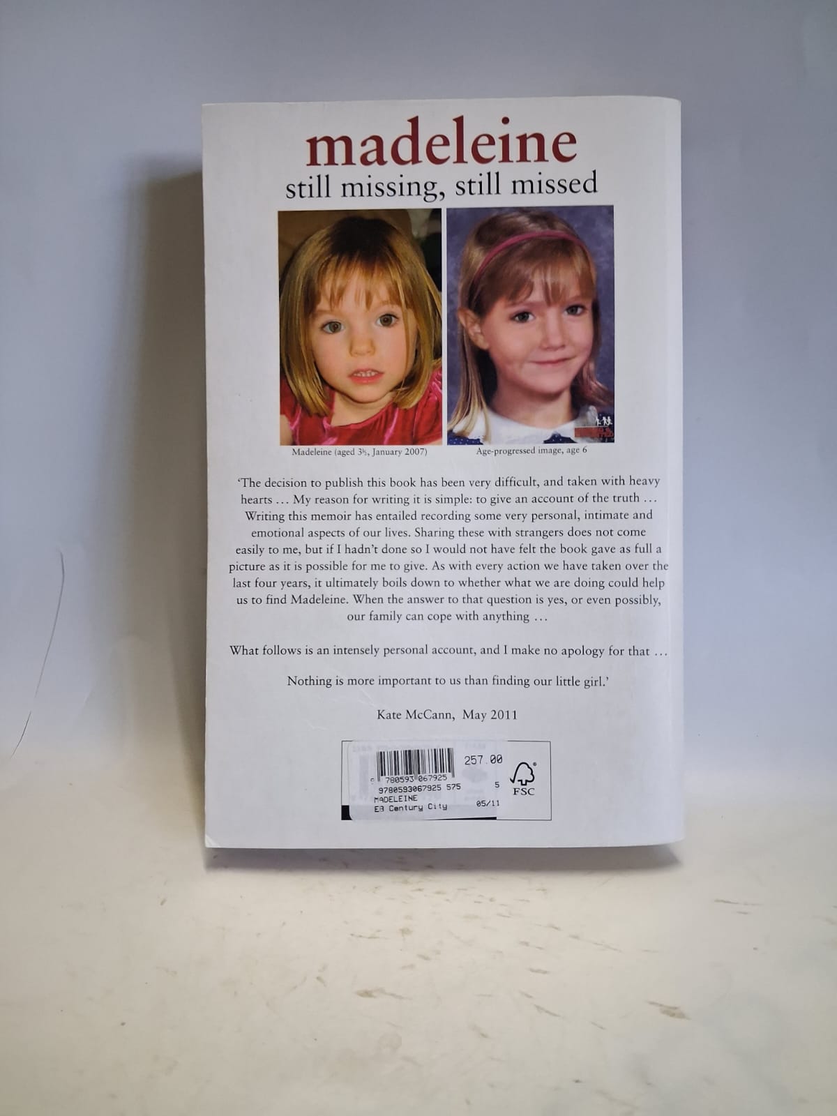 McCann, Kate - MADELEINE