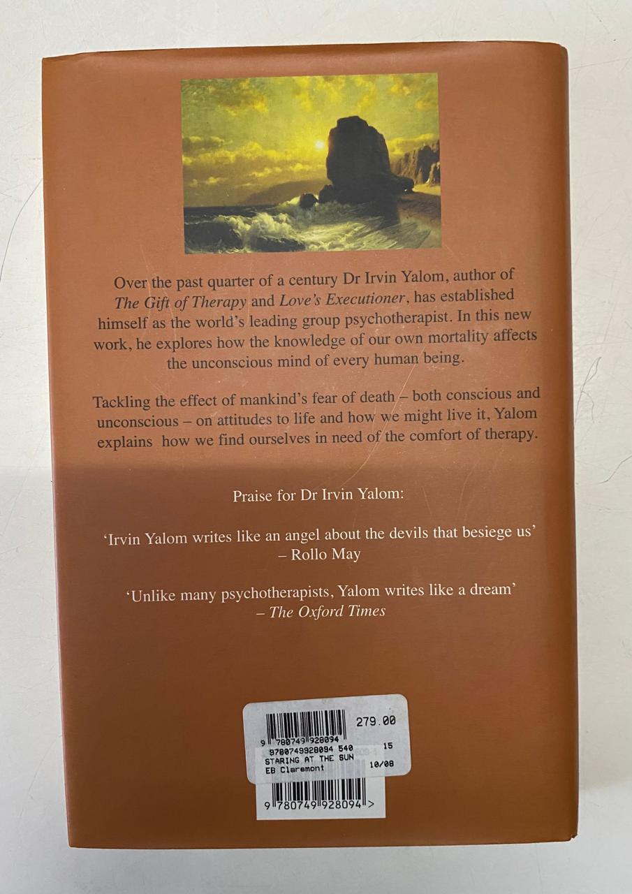 D. Yalom, Irvin - STARING AT THE SUN: OVERCOMING THE DREAD OF DEATH