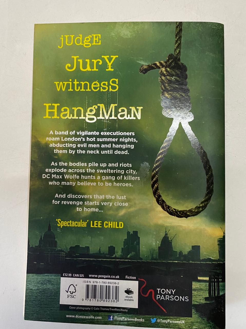 Parsons, Tony - THE HANGING CLUB