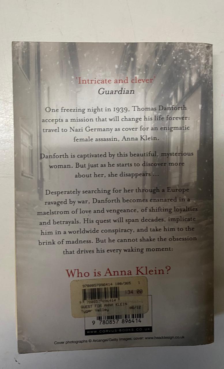 H. Cook, Thomas - THE QUEST FOR ANNA KLEIN