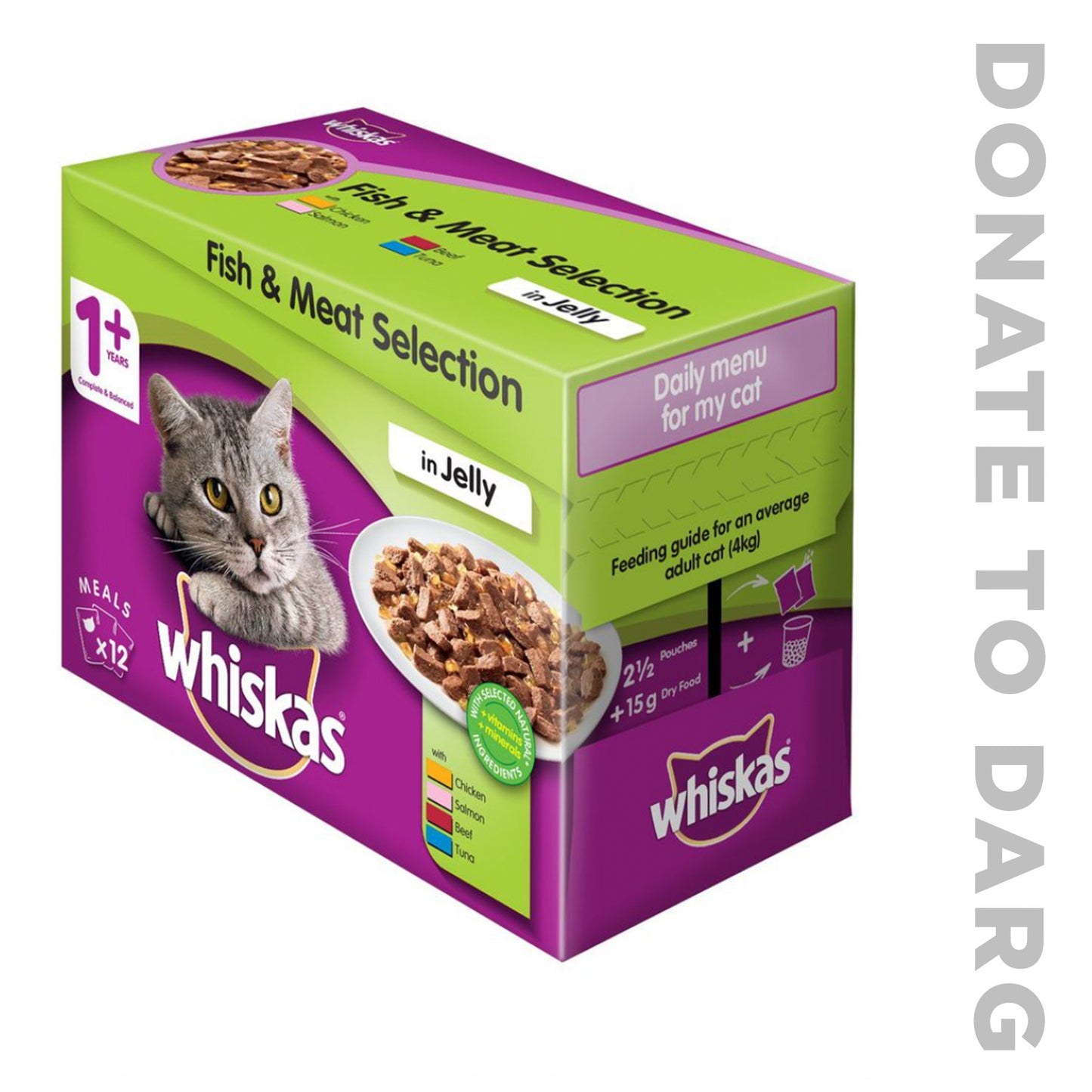 WHISKAS ADULT POUCH MULTI-PACK (12 X 85G)